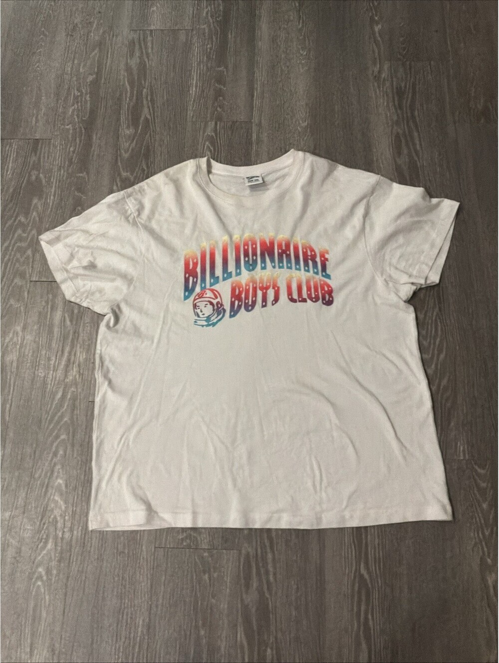 Billionaire Boys Club Rainbow Arch Logo White Graphic T-Shirt Men's Large